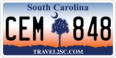 SC license plate CEM848