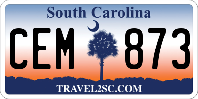 SC license plate CEM873