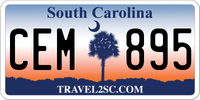 SC license plate CEM895
