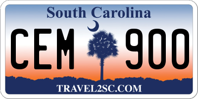 SC license plate CEM900