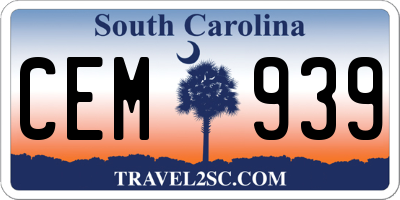 SC license plate CEM939