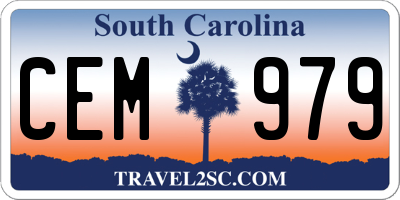SC license plate CEM979