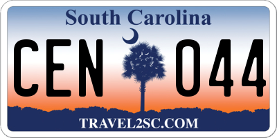 SC license plate CEN044
