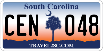 SC license plate CEN048