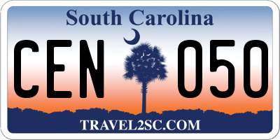 SC license plate CEN050