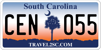SC license plate CEN055