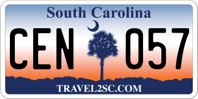 SC license plate CEN057