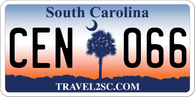 SC license plate CEN066