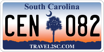 SC license plate CEN082