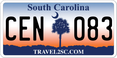 SC license plate CEN083
