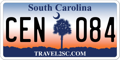 SC license plate CEN084