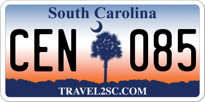 SC license plate CEN085