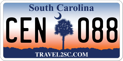 SC license plate CEN088