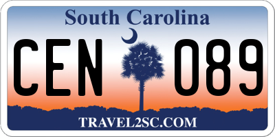 SC license plate CEN089