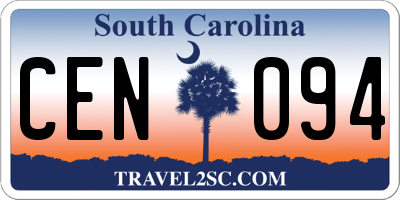 SC license plate CEN094
