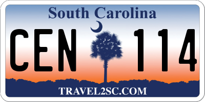SC license plate CEN114