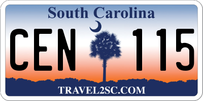 SC license plate CEN115