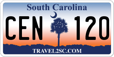 SC license plate CEN120
