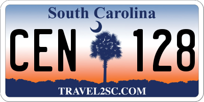 SC license plate CEN128
