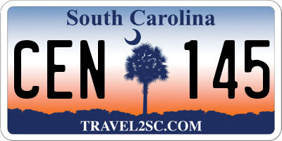 SC license plate CEN145