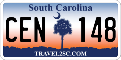 SC license plate CEN148
