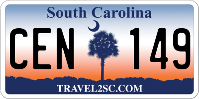 SC license plate CEN149