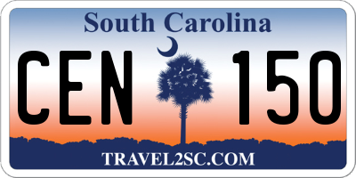 SC license plate CEN150