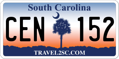 SC license plate CEN152