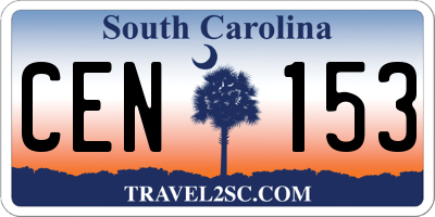 SC license plate CEN153