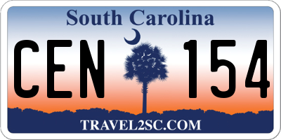 SC license plate CEN154