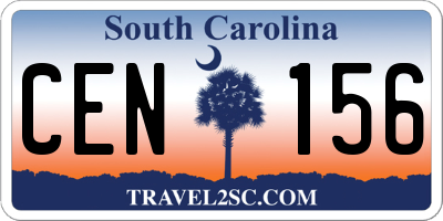 SC license plate CEN156
