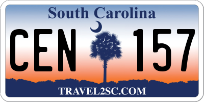 SC license plate CEN157