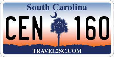 SC license plate CEN160