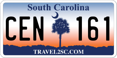 SC license plate CEN161