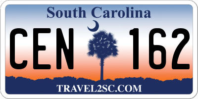 SC license plate CEN162