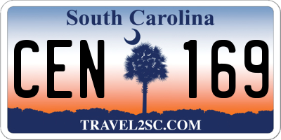 SC license plate CEN169