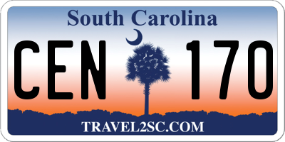 SC license plate CEN170