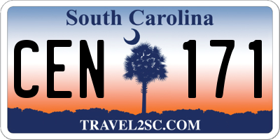 SC license plate CEN171