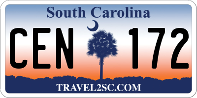 SC license plate CEN172