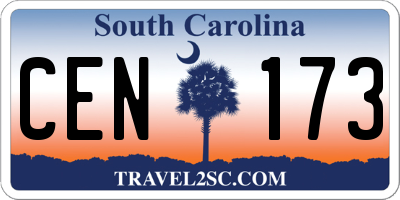 SC license plate CEN173