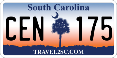 SC license plate CEN175