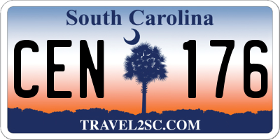 SC license plate CEN176