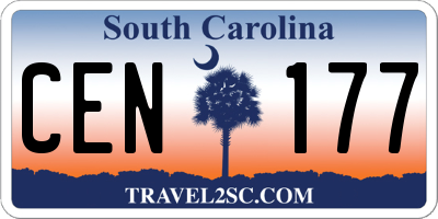 SC license plate CEN177