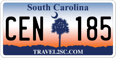 SC license plate CEN185