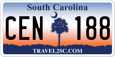 SC license plate CEN188