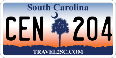 SC license plate CEN204