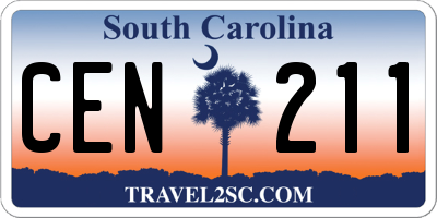 SC license plate CEN211
