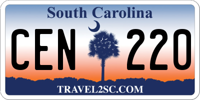 SC license plate CEN220