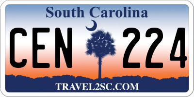SC license plate CEN224
