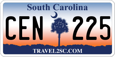 SC license plate CEN225
